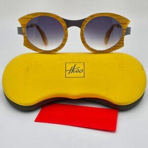 Theo The Flores Mais Lined Pepper White Sunglasses FRAME ONLY w/ Case Belgium